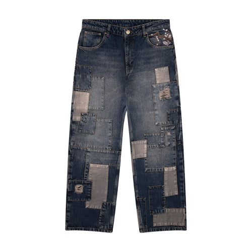 "blossom v2" patchwork Denim dark indigo