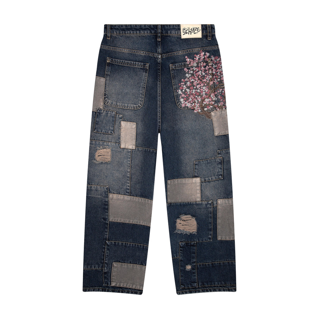 "blossom v2" patchwork Denim dark indigo